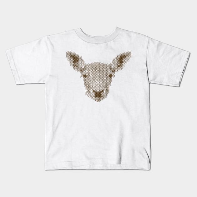 Kumiko Deer Animal Portrait Kids T-Shirt by shultcreative